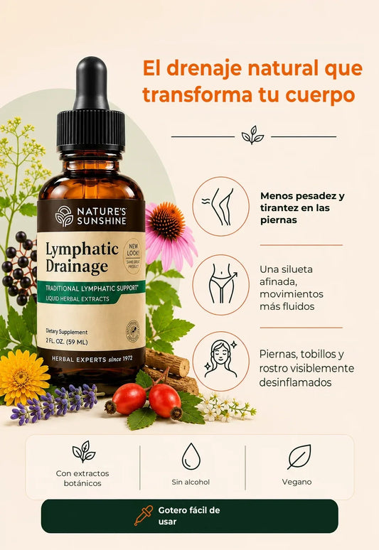 ¿Terminas el día con las piernas pesadas y el abdomen hinchado? DRENAJE LINFÁTICO NATURAL ORIGINAL